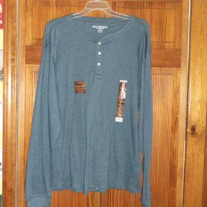 GREAT NORTHWEST PRU Blue/Air Superiority Blue L/S Henley t-shirt sz XXL - NEW
